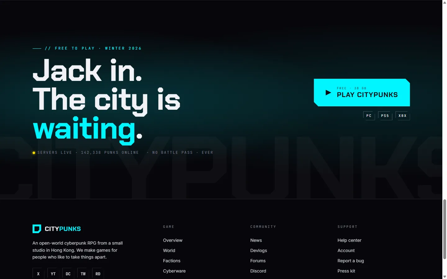 Landing page bottom big-CTA section